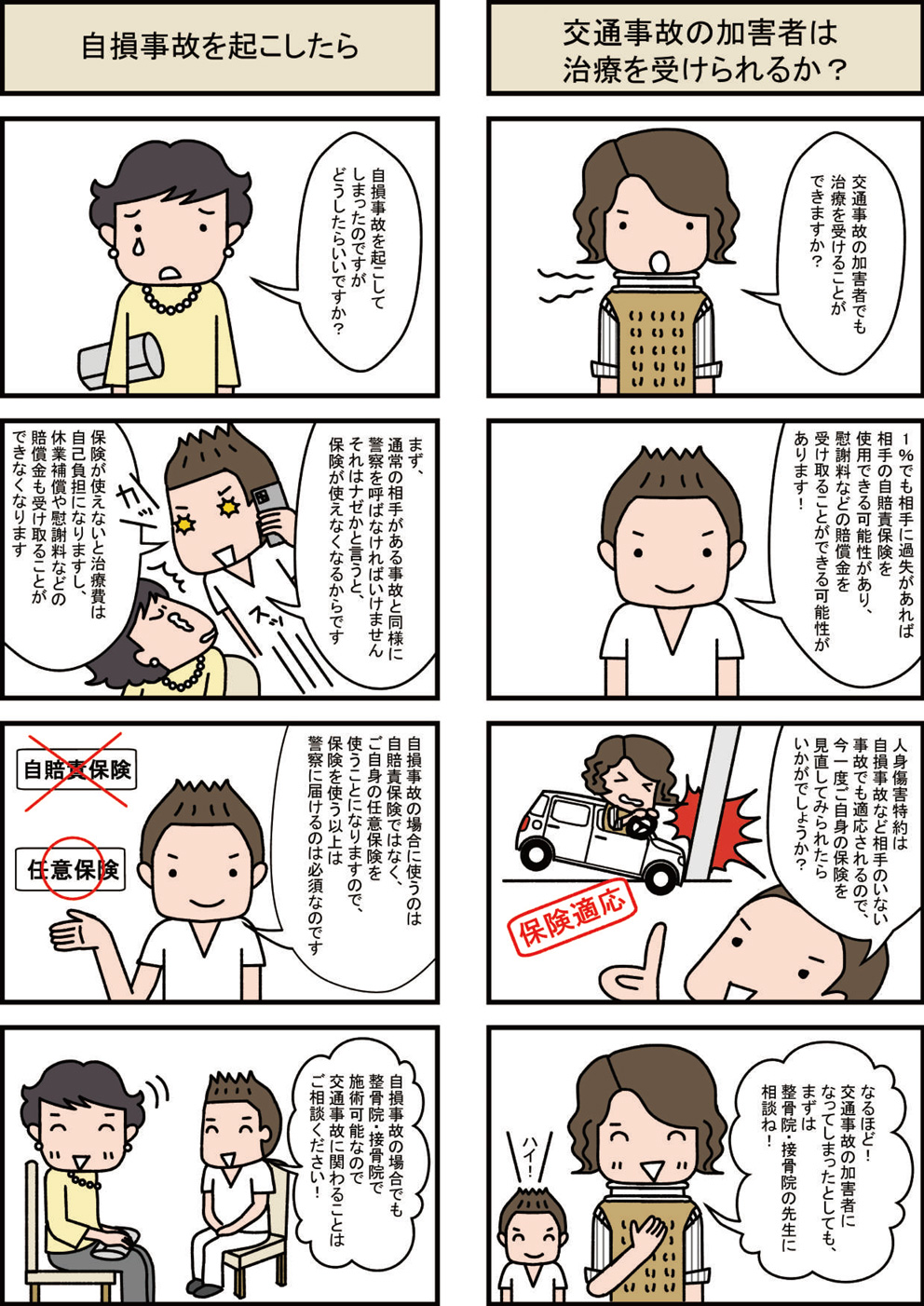 交通事故治療に関する漫画